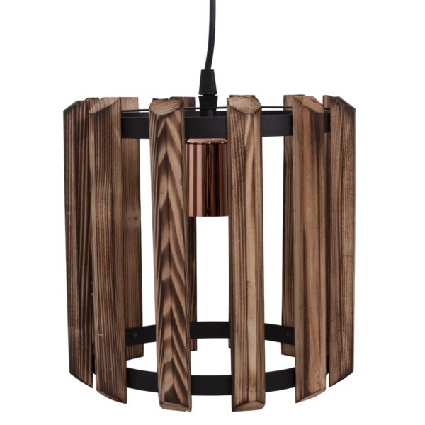 ΦΩΤΙΣΤΙΚΟ ΟΡΟΦΗΣ ΚΥΛΙΝΔΡΙΚΟ ΜΕ ΜΕΤΑΛΛΟ ΚΑΙ ΞΥΛΟ Φ23x77Y εκ.HM7704.01 - Image 4