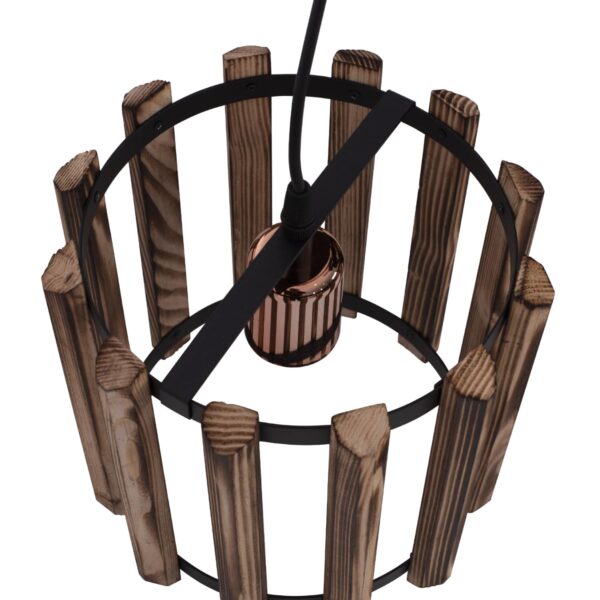 ΦΩΤΙΣΤΙΚΟ ΟΡΟΦΗΣ ΚΥΛΙΝΔΡΙΚΟ ΜΕ ΜΕΤΑΛΛΟ ΚΑΙ ΞΥΛΟ Φ23x77Y εκ.HM7704.01 - Image 5