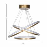 ΦΩΤΙΣΤΙΚΟ ΟΡΟΦΗΣ LED ΧΡΥΣΟ HM7511.02 35x28x55 εκ. - Image 2