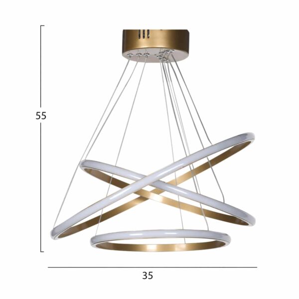 ΦΩΤΙΣΤΙΚΟ ΟΡΟΦΗΣ LED ΧΡΥΣΟ HM7511.02 35x28x55 εκ. - Image 2