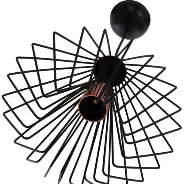 ΦΩΤΙΣΤΙΚΟ ΟΡΟΦΗΣ ΜΑΥΡΟ ΜΕΤΑΛΛΟ ΣΧΗΜΑ ΔΙΑΜΑΝΤΙ Φ28x60Yεκ.HM7683.01 - Image 5