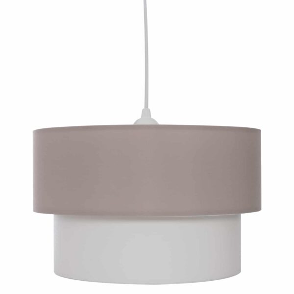 ΦΩΤΙΣΤΙΚΟ ΟΡΟΦΗΣ ME ΔΙΠΛΟ ΚΥΛΙΝΔΡΙΚΟ ΚΑΠΕΛΟ ΜΠΕΖ-ΕΚΡΟΥ Φ30x80Yεκ.HM7619.04 - Image 3