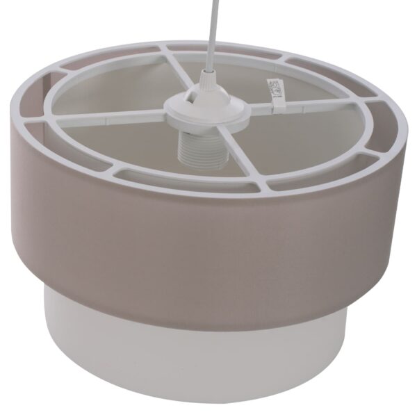 ΦΩΤΙΣΤΙΚΟ ΟΡΟΦΗΣ ME ΔΙΠΛΟ ΚΥΛΙΝΔΡΙΚΟ ΚΑΠΕΛΟ ΜΠΕΖ-ΕΚΡΟΥ Φ30x80Yεκ.HM7619.04 - Image 5