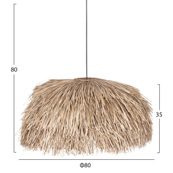 ΦΩΤΙΣΤΙΚΟ ΟΡΟΦΗΣ ΜΕ PANDAN ΚΑΙ MENDONG ΚΑΠΕΛΟ ΣΕ ΦΥΣΙΚΟ HM7778 Φ80Χ35Υεκ. - Image 2