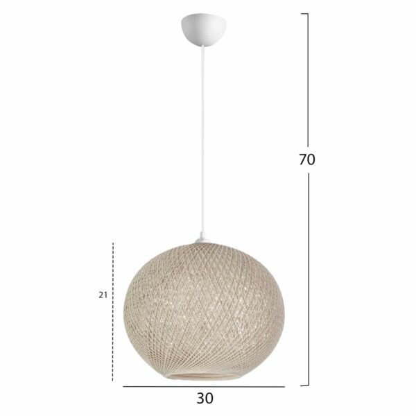 ΦΩΤΙΣΤΙΚΟ ΟΡΟΦΗΣ ΕΣΩΤΕΡΙΚΟΥ ΧΩΡΟΥ ΕΚΡΟΥ Φ30Χ70Υεκ. HM7625.02 - Image 2