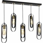 ΦΩΤΙΣΤΙΚΟ ΟΡΟΦΗΣ ΠΟΛΥΦΩΤΟ ΜΕΤΑΛΛΙΚΟ ΜΑΥΡΟ ΧΡΥΣΟ HM7545.01 80x80 εκ.