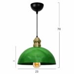 ΦΩΤΙΣΤΙΚΟ ΟΡΟΦΗΣ ΠΡΑΣΙΝΟ ΜΑΥΡΟ HM7612.02 - Image 2