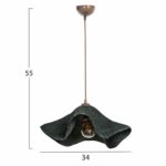 ΦΩΤΙΣΤΙΚΟ ΟΡΟΦΗΣ ΣΚΟΥΡΟ ΠΡΑΣΙΝΟ ΚΑΠΕΛΟ-ΧΡΥΣΗ ΚΡΕΜΑΣΗ Φ43x55Υεκ.HM7649.03 - Image 2