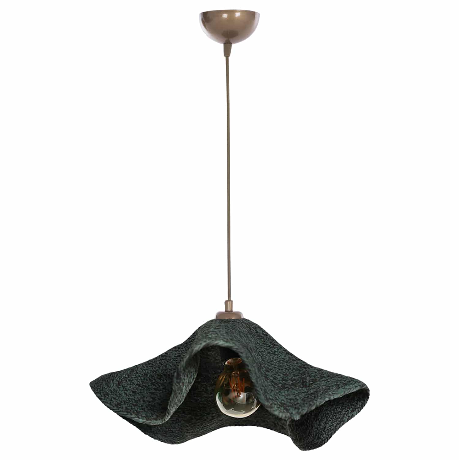 HM7649.03 ΦΩΤΙΣΤΙΚΟ ΟΡΟΦΗΣ ΣΚΟΥΡΟ ΠΡΑΣΙΝΟ ΚΑΠΕΛΟ-ΧΡΥΣΗ ΚΡΕΜΑΣΗ Φ43x55Υεκ.HM7649.03 - Image 1