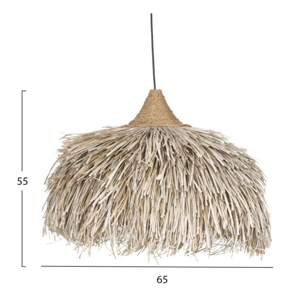 ΦΩΤΙΣΤΙΚΟ ΟΡΟΦΗΣ ΣΤΡΟΓΓΥΛΟ ΚΑΠΕΛΟ ΙΝΕΣ PANDAN ΣΕ WHITEWASH 65x65x55Yεκ.HM7773 - Image 2