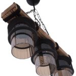 ΦΩΤΙΣΤΙΚΟ ΟΡΟΦΗΣ ΤΡΙΦΩΤΟ ΜΕ ΑΛΥΣΙΔΑ ΞΥΛΟ ΚΑΙ ΜΕΤΑΛΛΙΚΑ ΚΑΠΕΛΑ 50x12x60Y εκ.HM7699.01 - Image 6