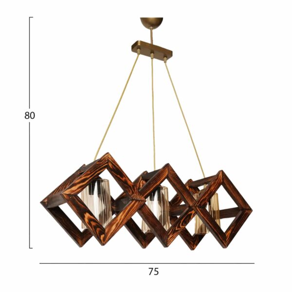 ΦΩΤΙΣΤΙΚΟ ΟΡΟΦΗΣ ΞΥΛΙΝΟ ΚΑΡΥΔΙ ΧΡΥΣΟ HM7513.01 75x28x80 εκ. - Image 2