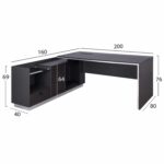 ΓΡΑΦΕΙΟ ΕΠΑΓΓΕΛΜΑΤΙΚΟ ΑΡΙΣΤΕΡΗ ΓΩΝΙΑ ROSEWOOD HM2112L 200X160X76Υ εκ. - Image 2