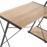 ΓΡΑΦΕΙΟ NOREX HM9317 ΜΕΤΑΛΛΙΚΟ ΜΑΥΡΟ ΜΕ MDF ΕΠΙΦΑΝΕΙΑ ΣΕ ΟΑΚ 116X48X89,5Υεκ. - Image 4