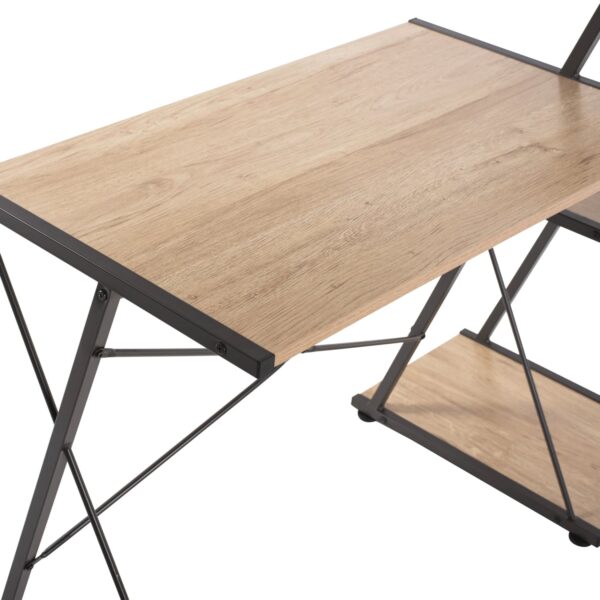 ΓΡΑΦΕΙΟ NOREX HM9317 ΜΕΤΑΛΛΙΚΟ ΜΑΥΡΟ ΜΕ MDF ΕΠΙΦΑΝΕΙΑ ΣΕ ΟΑΚ 116X48X89,5Υεκ. - Image 4