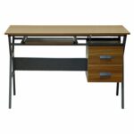 ΓΡΑΦΕΙΟ VITINO HM2130.03 ΜΕΛΑΜΙΝΗ-ΜΕΤΑΛΛΟ ΣΕ ΚΑΡΥΔΙ-ΓΚΡΙ 120X60X76εκ. - Image 3