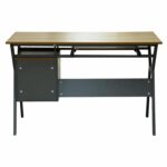 ΓΡΑΦΕΙΟ VITINO HM2130.03 ΜΕΛΑΜΙΝΗ-ΜΕΤΑΛΛΟ ΣΕ ΚΑΡΥΔΙ-ΓΚΡΙ 120X60X76εκ. - Image 6