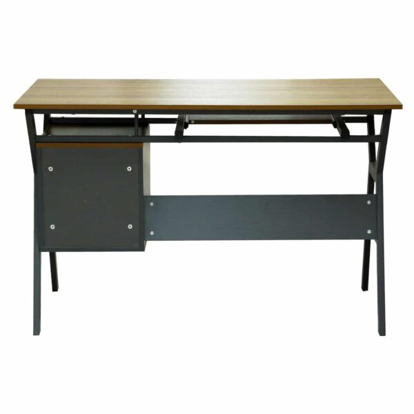 ΓΡΑΦΕΙΟ VITINO HM2130.03 ΜΕΛΑΜΙΝΗ-ΜΕΤΑΛΛΟ ΣΕ ΚΑΡΥΔΙ-ΓΚΡΙ 120X60X76εκ. - Image 6