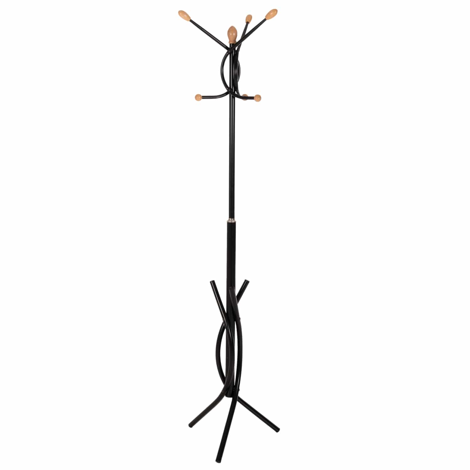 HM9575.01 ΚΑΛΟΓΕΡΟΣ ΜΕΤΑΛΛΙΚΟΣ HM9575.01 ΣΕ ΜΑΥΡΟ ΧΡΩΜΑ-7 ΣΗΜΕΙΑ ΚΡΕΜΑΣΗΣ 41x41x176Y εκ. - Image 1