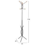 ΚΑΛΟΓΕΡΟΣ ΜΕΤΑΛΛΙΚΟΣ HM9575.40 ΣΕ ΑΣΗΜΙ ΧΡΩΜΑ-7 ΣΗΜΕΙΑ ΚΡΕΜΑΣΗΣ 41x41x176Y εκ. - Image 2