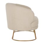 ΚΑΝΑΠΕΣ 2ΘΕΣΙΟΣ ARIEN HM8492.20 ΕΚΡΟΥ ΜΠΟΥΚΛΕ ΥΦΑΣΜΑ ΜΕ ΧΡΥΣΗ ΒΑΣΗ 130x75x85Y εκ. - Image 4