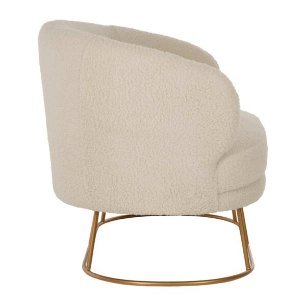 ΚΑΝΑΠΕΣ 2ΘΕΣΙΟΣ ARIEN HM8492.20 ΕΚΡΟΥ ΜΠΟΥΚΛΕ ΥΦΑΣΜΑ ΜΕ ΧΡΥΣΗ ΒΑΣΗ 130x75x85Y εκ. - Image 4