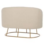 ΚΑΝΑΠΕΣ 2ΘΕΣΙΟΣ ARIEN HM8492.20 ΕΚΡΟΥ ΜΠΟΥΚΛΕ ΥΦΑΣΜΑ ΜΕ ΧΡΥΣΗ ΒΑΣΗ 130x75x85Y εκ. - Image 5