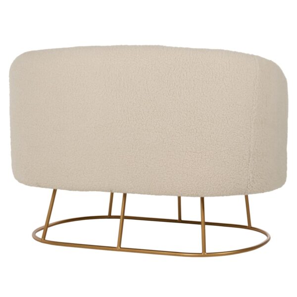 ΚΑΝΑΠΕΣ 2ΘΕΣΙΟΣ ARIEN HM8492.20 ΕΚΡΟΥ ΜΠΟΥΚΛΕ ΥΦΑΣΜΑ ΜΕ ΧΡΥΣΗ ΒΑΣΗ 130x75x85Y εκ. - Image 5