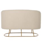 ΚΑΝΑΠΕΣ 2ΘΕΣΙΟΣ ARIEN HM8492.20 ΕΚΡΟΥ ΜΠΟΥΚΛΕ ΥΦΑΣΜΑ ΜΕ ΧΡΥΣΗ ΒΑΣΗ 130x75x85Y εκ. - Image 6