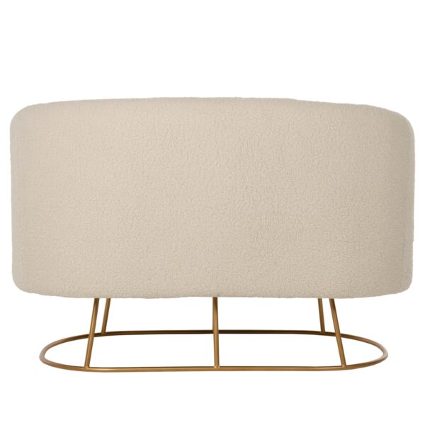 ΚΑΝΑΠΕΣ 2ΘΕΣΙΟΣ ARIEN HM8492.20 ΕΚΡΟΥ ΜΠΟΥΚΛΕ ΥΦΑΣΜΑ ΜΕ ΧΡΥΣΗ ΒΑΣΗ 130x75x85Y εκ. - Image 6