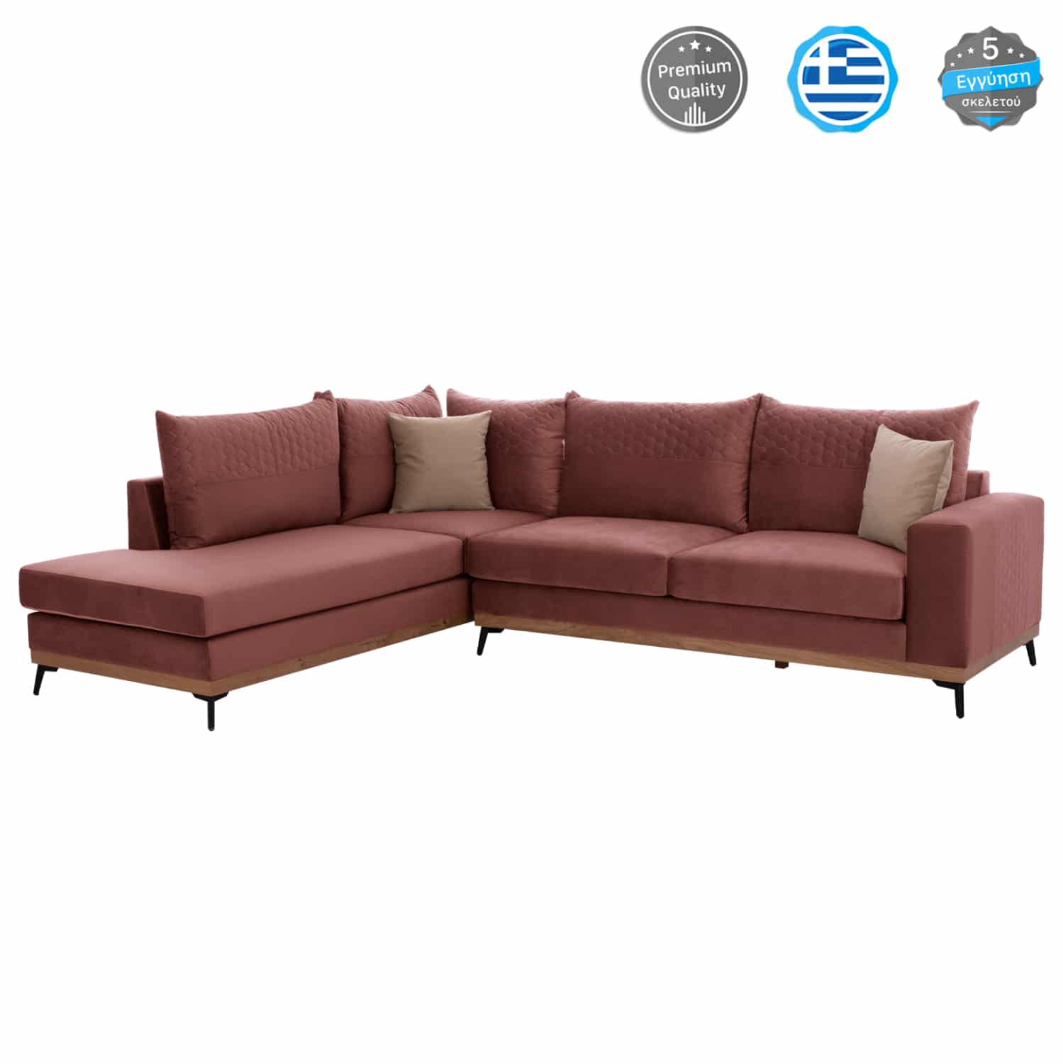 HM3253.02L ΚΑΝΑΠΕΣ ΑΡΙΣΤΕΡΗ ΓΩΝΙΑ MESINA ΥΦΑΣΜΑ ΑΛΕΚΙΑΣΤΟ ΣΑΠΙΟ ΜΗΛΟ 290Χ240Χ94Υεκ. HM3253.02L - Image 1