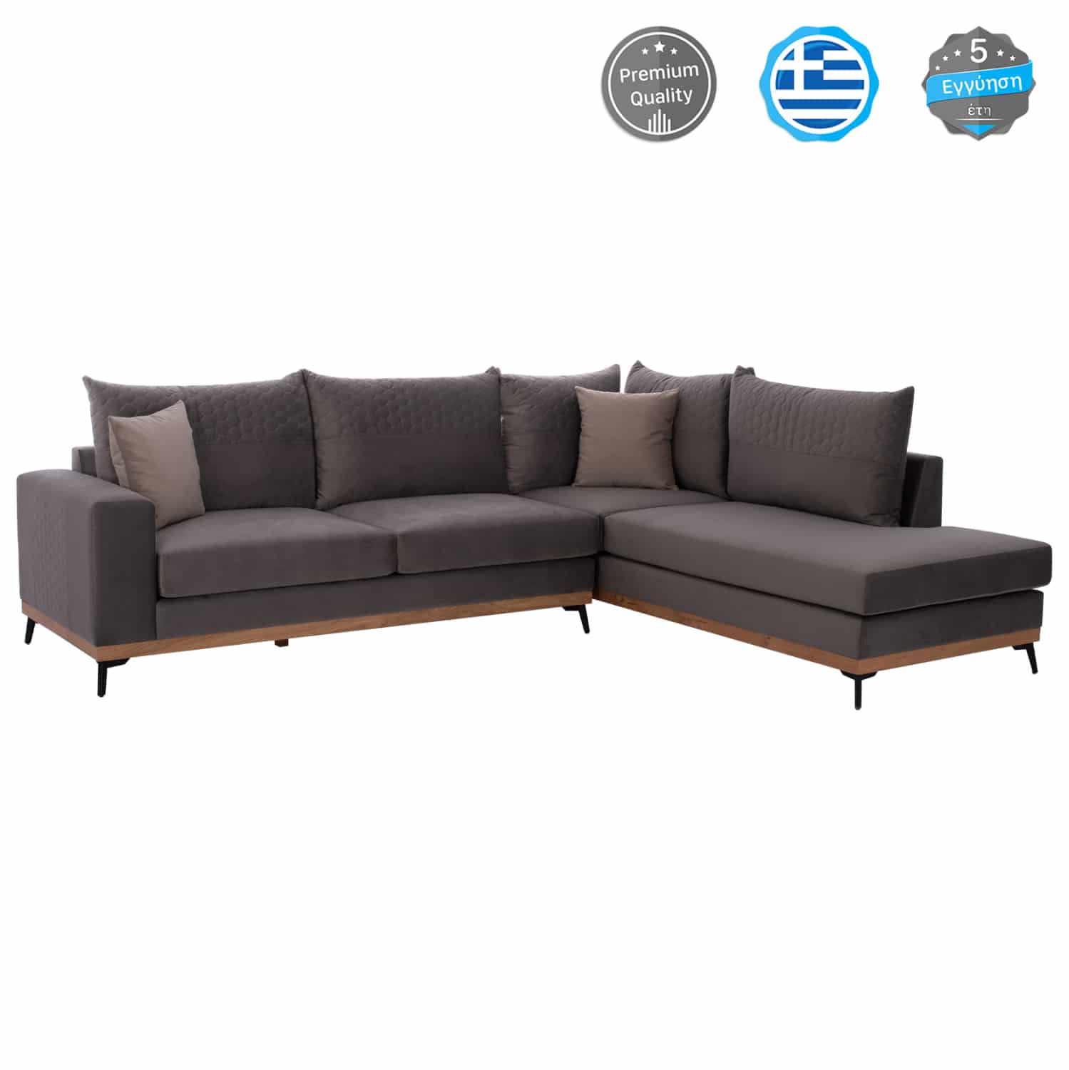 HM3253.01R ΚΑΝΑΠΕΣ ΔΕΞΙΑ ΓΩΝΙΑ MESINA ΥΦΑΣΜΑ ΑΛΕΚΙΑΣΤΟ ΓΚΡΙ 290Χ240Χ94Υεκ. HM3253.01R - Image 1