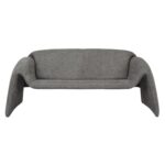 ΚΑΝΑΠΕΣ ΔΙΘΕΣΙΟΣ LAFORGE HM9680.01 ΜΕΤΑΛΛΙΚΟΣ ΣΚΕΛΕΤΟΣ-ΓΚΡΙ ΜΠΟΥΚΛΕ ΥΦΑΣΜΑ 160x80x63Υεκ. - Image 3