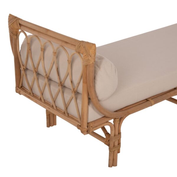 ΚΑΝΑΠΕΣ ΕΞΩΤΕΡΙΚΟΥ ΧΩΡΟΥ CHARMELLA HM9659 ΦΥΣΙΚΟ RATTAN-ΜΠΕΖ ΜΑΞΙΛΑΡΙΑ 187x69x76Yεκ. - Image 5