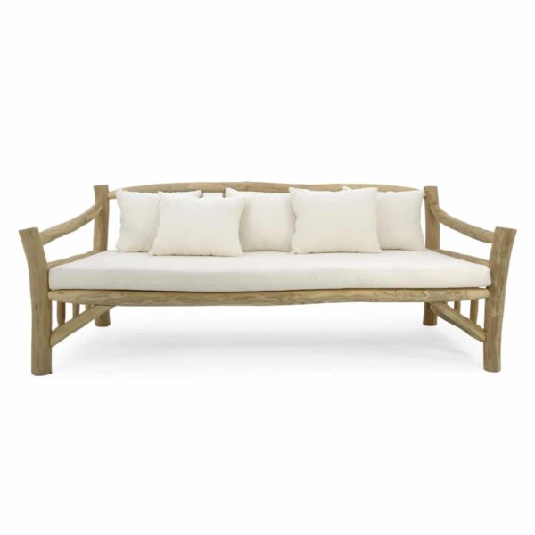 ΚΑΝΑΠΕΣ ΤΡΙΘΕΣΙΟΣ TORC HM9339 ΑΠΟ ΜΑΣΙΦ ΞΥΛΟ TΕΑK ΦΥΣΙΚΟ - ΛΕΥΚΟ 200x100x80Yεκ. - Image 3