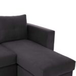 ΚΑΝΑΠΕΣ ΓΩΝΙΑ ΑΝΑΣΤΡΕΨΙΜΗ PONZA ΥΦΑΣΜΑ ΑΛΕΚΙΑΣΤΟ ΓΚΡΙ 200x140x88Υεκ. HM3251.01 - Image 6