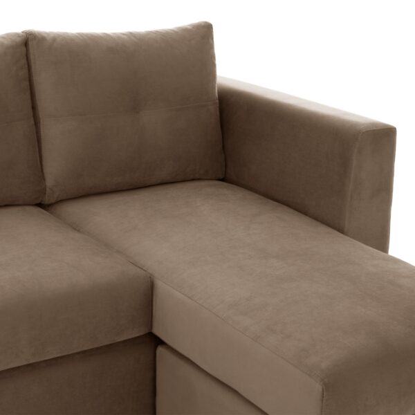 ΚΑΝΑΠΕΣ ΓΩΝΙΑ ΑΝΑΣΤΡΕΨΙΜΗ PONZA ΥΦΑΣΜΑ ΑΛΕΚΙΑΣΤΟ ΜΠΕΖ 200x140x88Υεκ. HM3251.03 - Image 6