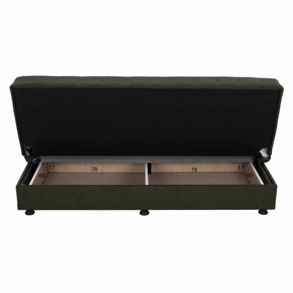 ΚΑΝΑΠΕΣ ΚΡΕΒΑΤΙ ANDRI ΤΡΙΘΕΣΙΟΣ DARK OLIVE HM3239.05 180x72x77 εκ. - Image 5