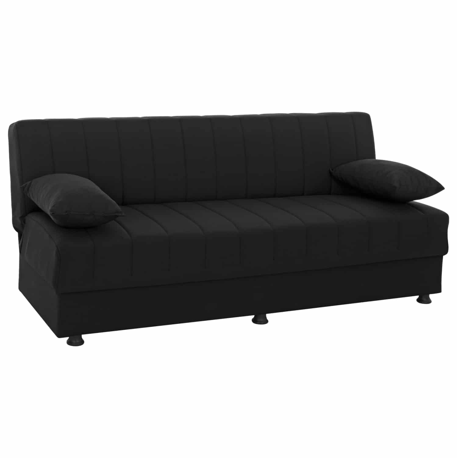 HM3239.01 ΚΑΝΑΠΕΣ ΚΡΕΒΑΤΙ ANDRI ΤΡΙΘΕΣΙΟΣ ΜΑΥΡΟΣ HM3239.01 180x72x77 εκ. - Image 1