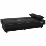 ΚΑΝΑΠΕΣ ΚΡΕΒΑΤΙ ANDRI ΤΡΙΘΕΣΙΟΣ ΜΑΥΡΟΣ HM3239.01 180x72x77 εκ. - Image 3