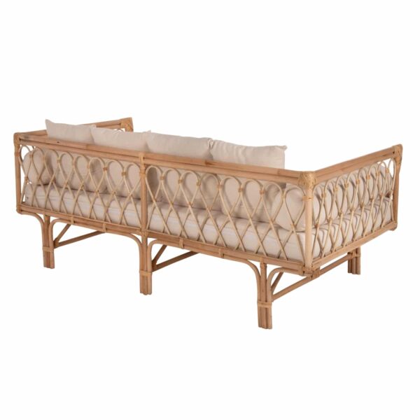 ΚΑΝΑΠΕΣ-ΚΡΕΒΑΤΙ ΕΞ. ΧΩΡΟΥ ALIKI HM9658 RATTAΝ ΦΥΣΙΚΟ-ΜΠΕΖ ΜΑΞΙΛΑΡΙΑ 200x100x86Yεκ. - Image 5