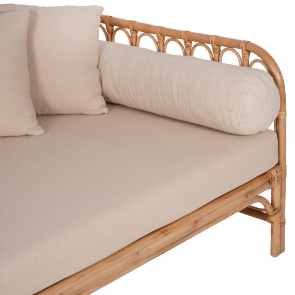 ΚΑΝΑΠΕΣ-ΚΡΕΒΑΤΙ ΕΞ. ΧΩΡΟΥ LIGNANO HM9660 RATTAΝ ΦΥΣΙΚΟ-ΜΠΕΖ ΜΑΞΙΛΑΡΙΑ 200x100x75Υεκ. - Image 6