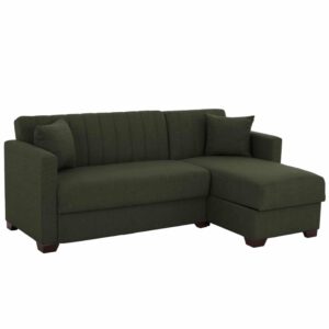 ΚΑΝΑΠΕΣ ΚΡΕΒΑΤΙ GHUFRAN ΓΩΝΙΑ ΑΝΑΣΤΡΕΨΙΜΗ DARK OLIVE ΜΕ ΑΠΟΘΗΚΕΤΙΚΟ ΧΩΡΟ HM3244.05 202x140x78Yεκ.