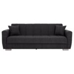 ΚΑΝΑΠΕΣ ΚΡΕΒΑΤΙ POLYA ΤΡΙΘΕΣΙΟΣ HM3240.03 ΓΚΡΙ 215x85x76Υ εκ. - Image 4