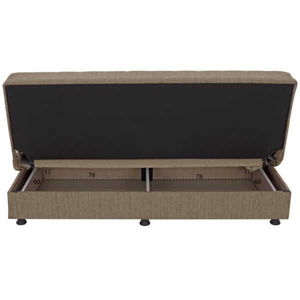 ΚΑΝΑΠΕΣ ΚΡΕΒΑΤΙ ANDRI ΤΡΙΘΕΣΙΟΣ ΚΑΦΕ HM3239.02 180x72x77Υ εκ. - Image 5