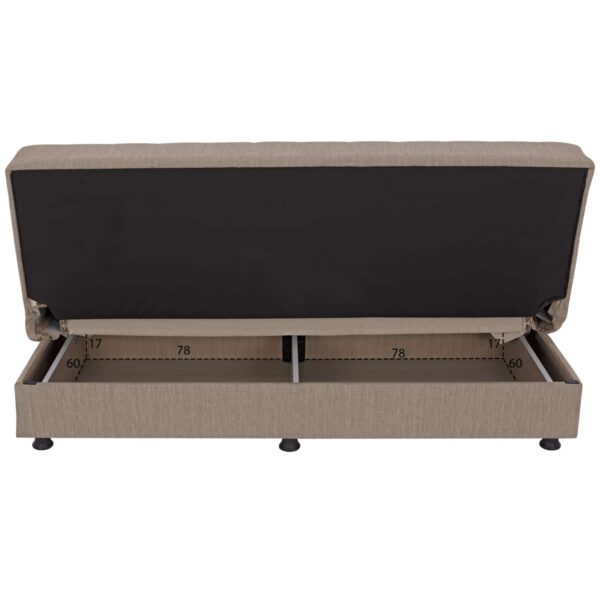 ΚΑΝΑΠΕΣ ΚΡΕΒΑΤΙ ANDRI ΤΡΙΘΕΣΙΟΣ ΜΠΕΖ HM3239.04 180x83x74Υ εκ. - Image 5