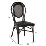 ΚΑΡΕΚΛΑ ΑΛΟΥΜΙΝΙΟΥ TRENT BAMBOO LOOK ΜΕ TEXTLINE 45x57x88 εκ. HM5052 - Image 2