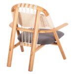 ΠΟΛΥΘΡΟΝΑ CRAFT HM9413.01 ΑΠΟ ΦΡΑΞΙΝΟ ΚΑΙ ΣΧΟΙΝΙ ΦΥΣΙΚΟ 81x76x81Y εκ. - Image 5