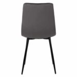 ΚΑΡΕΚΛΑ LATRELL HM8587.01 ΒΕΛΟΥΔΟ ΓΚΡΙ ΜΕ ΜΑΥΡΑ ΜΕΤΑΛΛΙΚΑ ΠΟΔΙΑ 43x54x88Υεκ. - Image 6