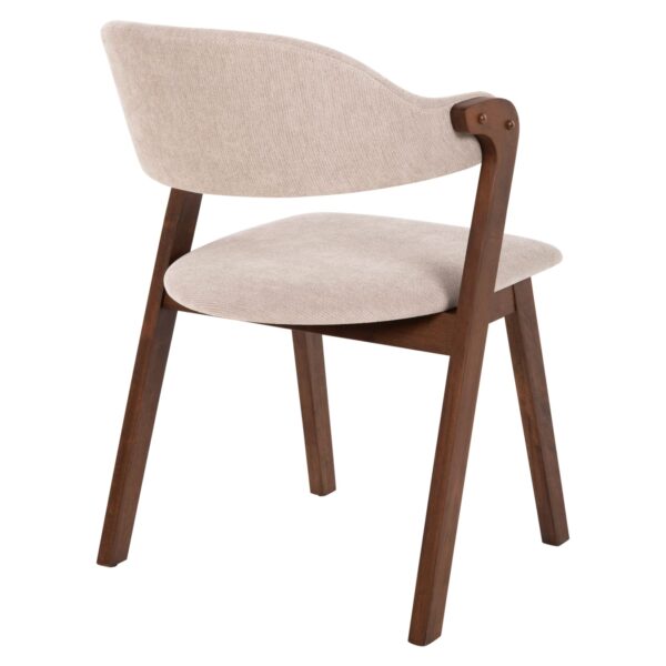 ΚΑΡΕΚΛΑ RIDER HM9734.02 RUBBERWOOD ΣΕ ΚΑΡΥΔΙ-ΥΦΑΣΜΑ ΕΚΡΟΥ 59x59x83Yεκ. - Image 5